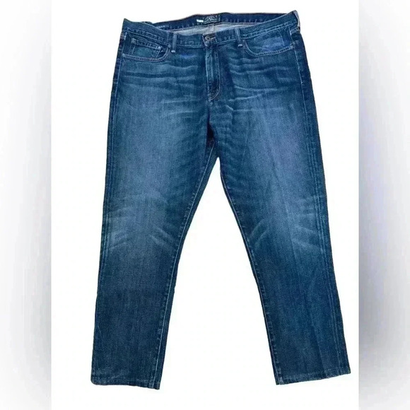 Lucky Brand Men's 410 Athletic Fit Blue Straight Legs Denim Jeans W42 L32 - Picture 1 of 7